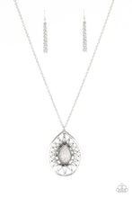Load image into Gallery viewer, Paparazzi Summer Sunbeam - Silver / Gray Stone - Necklace and matching Earrings - $5 Jewelry With Ashley Swint