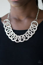 Load image into Gallery viewer, Paparazzi The Main Contender - Silver - Diamond Cut - Glistening Circles - Necklace &amp; Earrings - $5 Jewelry With Ashley Swint