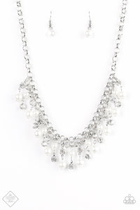 Paparazzi You May Kiss The Bride - White - Pearls Necklace - Fashion Fix - December 2018 - $5 Jewelry With Ashley Swint