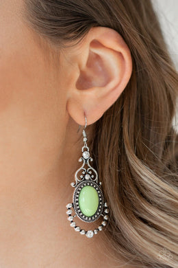 Paparazzi CAMEO and Juliet - Green - Earrings