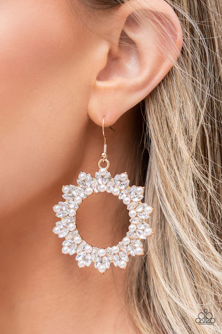 Paparazzi Combustible Couture - Gold - Earrings