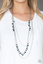 PEARL PAGEANT NONE - BLUE NECKLACE - $5 Jewelry with Ashley Swint