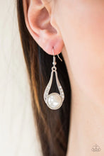 Load image into Gallery viewer, Paparazzi HEADLINER Over Heels - White - Earrings