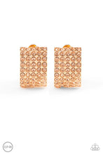 Load image into Gallery viewer, Paparazzi Hollywood Hotshot - Gold - Clip On Earrings