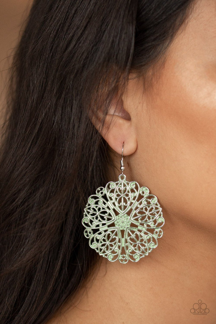 Paparazzi Ocean Paradise - Green - Earrings