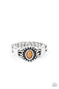 Right on Trek - brown - Paparazzi ring - $5 Jewelry with Ashley Swint