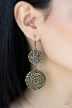 Load image into Gallery viewer, PRE-ORDER - Paparazzi Road Trip Paradise - Brass - Earrings - $5 Jewelry with Ashley Swint