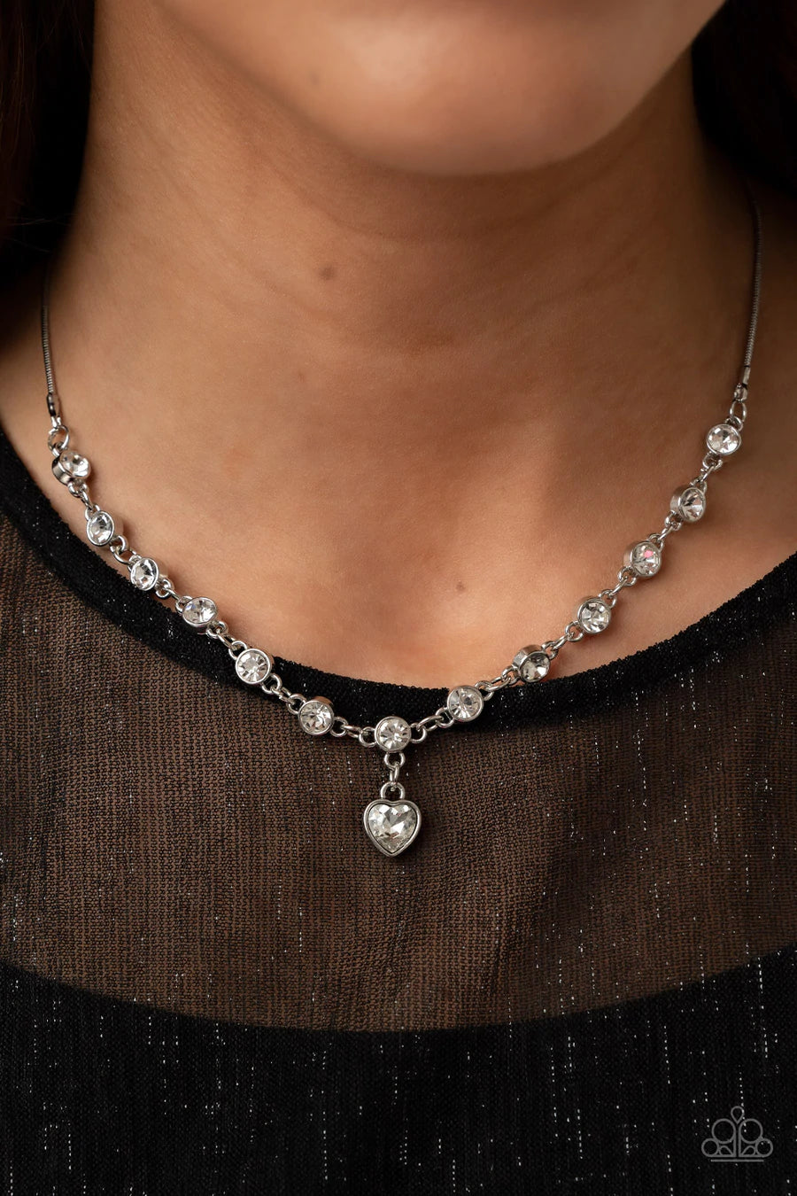 Paparazzi True Love Trinket - White - Necklace & Earrings