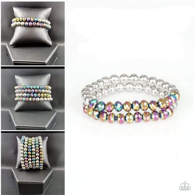 Paparazzi Chroma Color - Multi - OIL SPILL IRIDESCENCE Bracelet - Black Diamond Exclusive - $5 Jewelry with Ashley Swint