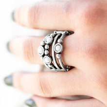 Load image into Gallery viewer, Paparazzi Beach House Party - White Beads - Silver Ring - $5 Jewelry with Ashley Swint