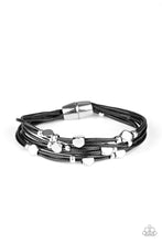 Load image into Gallery viewer, Paparazzi Cut The Cord - Black - Magnetic Clasp - Bracelet - $5 Jewelry with Ashley Swint