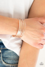Load image into Gallery viewer, Paparazzi Endlessly Empress - Gold - Stacked Bangles - Cuff Bracelet - $5 Jewelry with Ashley Swint