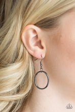 Load image into Gallery viewer, Paparazzi Elegantly Ensnared - Black Gunmetal - Necklace &amp; Earrings - $5 Jewelry with Ashley Swint