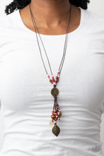 Load image into Gallery viewer, Paparazzi Knotted Keepsake - Pink - Necklace &amp; Earrings