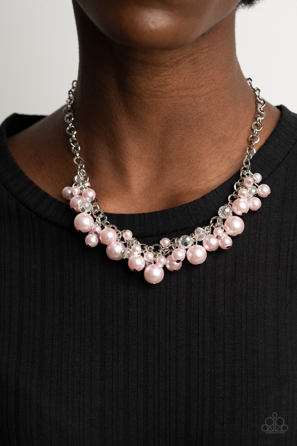 Paparazzi Positively PEARL-escent - Pink short necklace PRE ORDER - $5 Jewelry with Ashley Swint