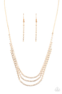 Paparazzi Surreal Sparkle - Gold - Necklace & Earrings