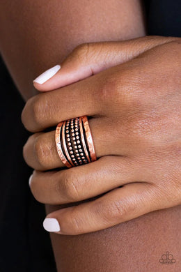 Paparazzi Trailblazin Trails - Copper - Hammered Shimmering - Ring