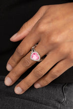 Load image into Gallery viewer, Paparazzi Committed to Cupid - Pink - heart skinny band ring - Paparazzi $5 Jewelry with Ashley Swint