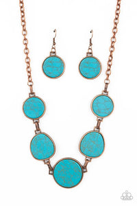 Paparazzi Santa Fe Flats - Copper - Necklace & Earrings