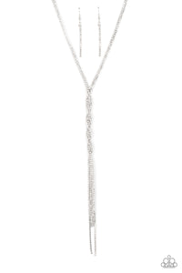 Paparazzi Impressively Icy - White - Necklace & Earrings - Life of the Party Exclusive