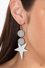 Load image into Gallery viewer, Paparazzi Star Bizarre - Silver - Star Earrings