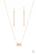 Load image into Gallery viewer, Paparazzi Hugs and Kisses - Gold XO - Necklace &amp; Earrings