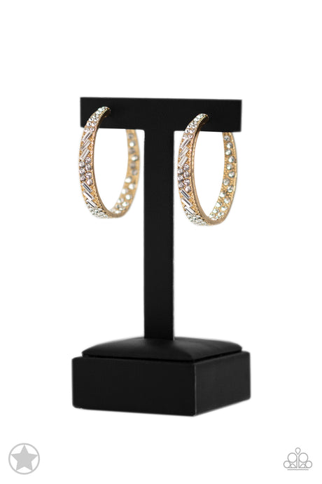 Paparazzi GLITZY By Association - Gold - NEW HOOP EARRING