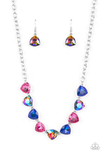 Load image into Gallery viewer, Paparazzi Dreamy Drama - Blue - Oil Spill Necklace &amp; Earrings - EMP EXCLUSIVE