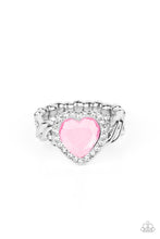 Load image into Gallery viewer, Paparazzi Committed to Cupid - Pink - heart skinny band ring - Paparazzi $5 Jewelry with Ashley Swint