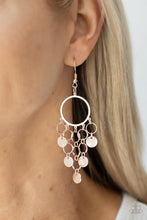 Load image into Gallery viewer, Paparazzi Cyber Chime - Rose Gold earring - $5 Jewelry with Ashley Swint