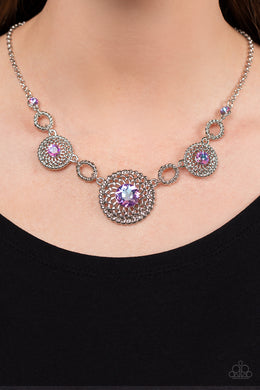 Paparazzi Cosmic Cosmos - Purple - IRIDESCENT - Necklace & Earrings
