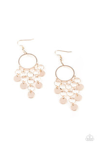 Paparazzi Cyber Chime - Rose Gold earring - $5 Jewelry with Ashley Swint