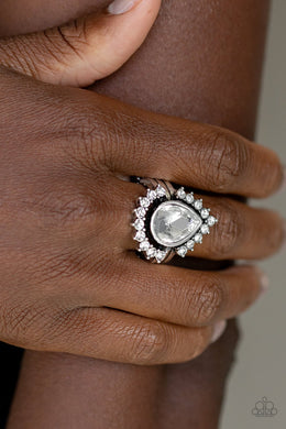 Paparazzi Make Your Trademark - White - Ring - Life of the Party Exclusive - September 2020 - $5 Jewelry with Ashley Swint