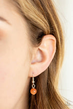 Load image into Gallery viewer, Paparazzi Asymmetrical Bliss - Orange - Cat's Eye Stone - Necklace &amp; Earrings - $5 Jewelry with Ashley Swint
