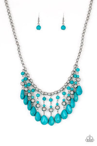 Paparazzi Rural Revival - Blue - Turquoise Stone - Necklace & Earrings - $5 Jewelry with Ashley Swint