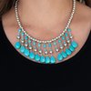 Paparazzi Rural Revival - Blue - Turquoise Stone - Necklace & Earrings - $5 Jewelry with Ashley Swint