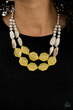 Load image into Gallery viewer, Paparazzi Seacoast Sunset - Yellow - Faceted Beads - Silver, Opaque Crystals - Necklace &amp; Earrings - $5 Jewelry with Ashley Swint