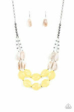 Load image into Gallery viewer, Paparazzi Seacoast Sunset - Yellow - Faceted Beads - Silver, Opaque Crystals - Necklace &amp; Earrings - $5 Jewelry with Ashley Swint