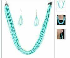 Paparazzi Wide Open Spaces - Blue - Seed Beads - Necklace & Earrings
