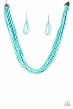 Load image into Gallery viewer, Paparazzi Wide Open Spaces - Blue - Seed Beads - Necklace &amp; Earrings